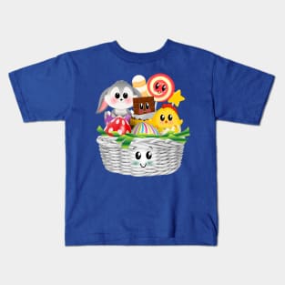 Easter Kids Easter Basket Easter Kawaii Kids T-Shirt